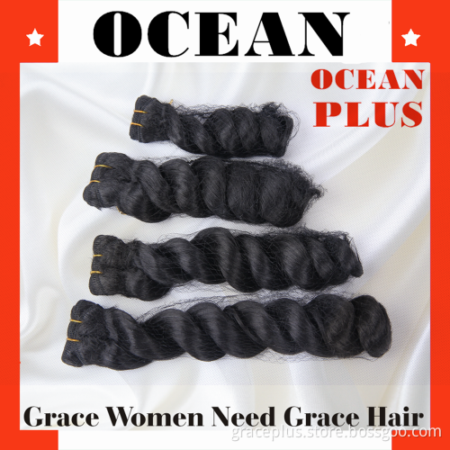 4pcs loose wave outlook wholesale best selling cheap Wholesale 100% synthetic hair extensions dropship
